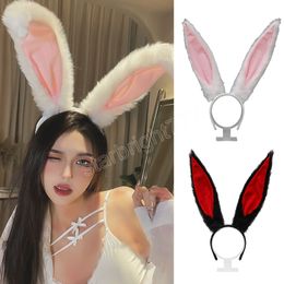 Plush Bunny Hair Band Large Rabbit Ear Headbands Headwear Cute Headband Dress Decor For Hair Girl Hair Accessories