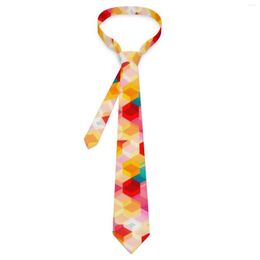 Bow Ties Colourful Hives Tie Honeycombs Leisure Neck Male Retro Trendy Necktie Accessories Quality Graphic Collar