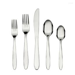 Dinnerware Sets 20-Piece Stainless Steel Flatware Set Silver Service For 4 Steak Knives Table De Cocina Cubiertos Kn
