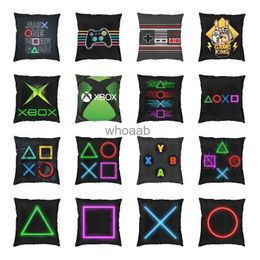 Plush Pillows Cushions Luxury Just One More Game Cushion Cover Polyester Video Game Gaming Gamer Throw Pillow Case Home Decor YQ231004