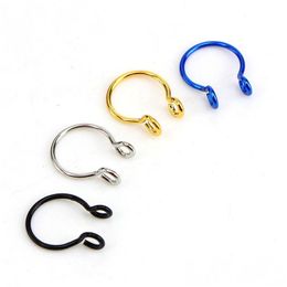 Nipple Rings Stainless Steel Nose Piercing D Fake Ring Hoop Septum Tragus Nipple Jewelry Drop Delivery Dhaqm