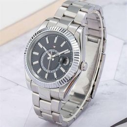 Men's Automatic Mechanical Watch 42mm 904L Full Stainless Steel Water Resistant Sapphire Luminous Calendar Fashion Style Watc273h