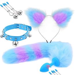 Other Massage Items Mas Bdsm Toy For Women Cosplay Erotic Accessory Of Fox Tail Anal Plug Metal Anus Butt Fetish Party Sexy Adts Dro Dhvwy