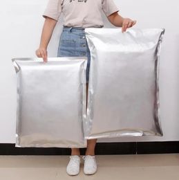 wholesale Super Large Aluminium foil bags heat seal packing food bag Silver Aluminium Foil Mylar Bags Food Storage Wholesale