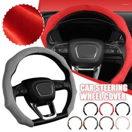 Steering Wheel Covers Car Cover Suede Sweat-Absorbing All-Season Ultra-Thin Half Handlebar Anti-Slip Universal Plus Y3O1