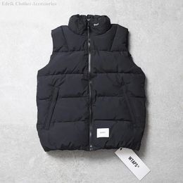 Men s Down Parkas WTAPS BIVOUAC VEST Sleeveless Quilted Jacket with Stand up Collar Japanese Style 231005