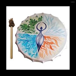 Decorazione per feste Tamburo sciamanico da 10 pollici - Madre Terra sciamanica fatta a mano/Suoni dalla guarigione del suono della natura