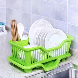 Kitchen Storage Home Washing Holder Basket Pp Great Sink Dish Drainer Drying Rack Organizer Blue Pink White Tray
