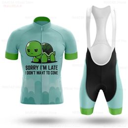 Cycling Pants Turtle Team Jersey Set Ropa Ciclismo Hombre Man's Summer Clothing Triathlon Bib Shorts Suit Bike Uniform 231005