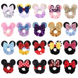 hair accessories Cartoon ears handmade bowknot large intestine hair ring party children's