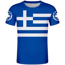 GREECE male t shirt diy custom made name number grc Tshirt nation flag gr country greek logos print po word clothing304F