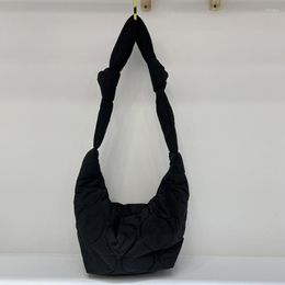 Evening Bags Nylon Cloth Stuffing Cotton Embroidery Hobos Bag For Women Luxury Designer Handbag Purse 2023 In Fashion Shoulder Crossbody