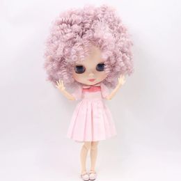 Dolls ICY DBS Blyth doll No BL1049 2352 Purple mix Pink Afro hair JOINT body White skin Neo 1 6 bjd 230928