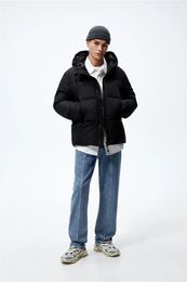 Men's Down Parkas Hooded Cotton Jacket with Plush and Thickened Casual Lamb Cashmere Inner Liner for Men 230928