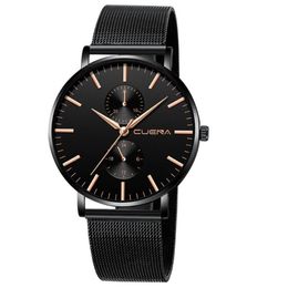 Wristwatches Watch Men Reloj Hombre Erkek Kol Saati Cuena Women Quartz Date Watches Stainless Steel Strap Men's Wrist295z