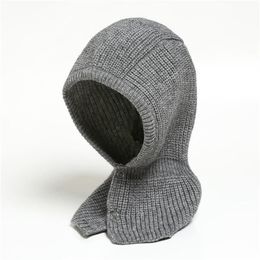 Scarves Knitted Ring Neck Scarf Women Winter Warm Cap Solid Snood Outdoor Unisex Men Magic Hat Collar Bufanda 2021264L