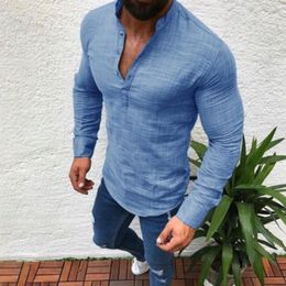 Men Slim Fit V Neck Short Sleeve Muscle Tee Solid Casual Tops Henley Shirts Men's Casual Shirts207G