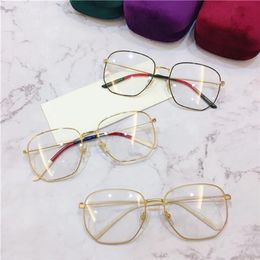 New fashion designer Optical prescription glasses 0396 square metal frame popular style clear lens transparent eyewear230L