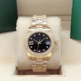 Ladies Automatic Mechanical Watch 31MM Sapphire Fashion Classic Casual Waterproof Stainless Steel Foldable Button238l