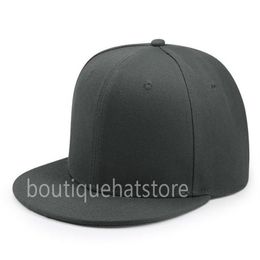 2021 Custom Dark Grey Color Baseball Sport Fitted Cap Men's Women's Full Closed Caps Casual Leisure Solid Color Flat Bas298a