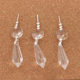 30pcs lot Large Clear Chandelier Glass Crystals Lamp Prisms Parts Hanging Drops Pendants Jewellery Findings Components259S