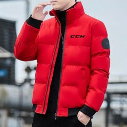 Men s Down Parkas Winter Casual Fashion Warm Fit Thickened CCM Men Slim Thick Bubble Coat Jacket Outerwear 231005