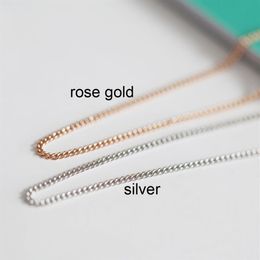 925 sterling silver necklace long fashion 925 sterling silver Jewellery women 1mm width link chain necklace for men217W