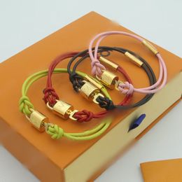 Fashion bracelet designer double leather bracelet fashion women s designer bracelet V letter gold lock bracelet high end jewelry