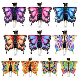 Scarves Kids Butterfly Wings Cape Girls Fairy Shawl Pixie Cloak Fancy Dress Costume Gift Party & Holiday DIY Decor Performance Props