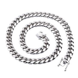 10mm Heavy Necklace Stainless Steel Miami Link Curb Cuban Chain Mens Necklace Male Party Jewellery Accessories Stylish Beautiful316y