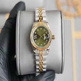 High quality 28mm fashion rose gold Ladies dress watch sapphire mechanical automatic womens watches Stainless steel bracelet Wrist300E