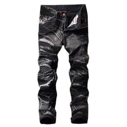 Retro Skinny Jeans Men Fashion Denim Pants Straight Motorcycle Trousers Hip Hop Casual Slim Pants Male Vaqueros Hombre No Belt251e