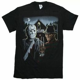 Freddy Krueger Jason Voorhees FREDDY JASON AMERICAN GOTHIC T Shirt Adult Unisex262w