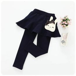 Leggings Tights Cotton Baby Girls Leggings Lace Princess Skirt-pants Spring Autumn Children Slim Skirt Trousers for 2-7 Years Kids Clothes 231005