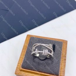 High Quality Diamond Ring Designer Engagement Rings For Women Gold Cross Ring Womens Temperament Jewellery Fashion Christmas Gift
