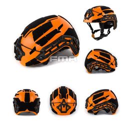 Skates Helmets FMA Tactical Airsoft Caiman Ballistic Helmet Orange Climbing 231005