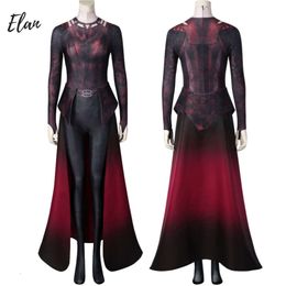 Wanda Scarlet Witch Costume Woman Disguise Wanda Cosplay Costume Strange in the Multiverse of Madness Wanda Mixmoff Bodysuit