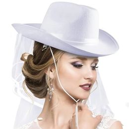 Stingy Brim Hats Western Cowboy Hat Country Cowgirl Wedding Party P o Props Headwaer Gifts 231005