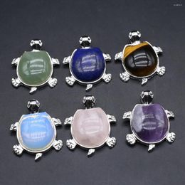 Pendant Necklaces 4 Pcs Tortoise Shape Random Healing Crystal Stone Pendants Agate Charms For Making Jewellery Necklace Gift