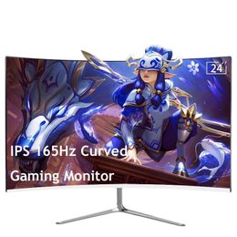 24 IPS 165hz monitors gamer 1080p HD gaming monitors PC LCD Curved screen monitor for desktop displays 1MS monitors gamer