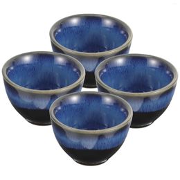 Wine Glasses Japanese Cups: 4pcs Small Ceramic Tea Cup Set Porcelain Teacups Chinese Kungfu Cups