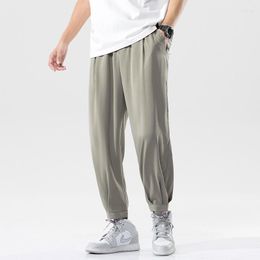 Men's Pants Spring Summer Men Casual Solid Colour Ankle Length Trousers Male Lightweight Joggers Fashion Sport