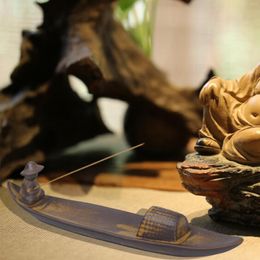 Decorative Figurines Zen Jingshan Yunhai Ceramic Thread Incense Lying Plug Multi-Functional Backflow Furnace Sandalwood