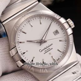 Cheap New 38mm Date 123 10 38 21 02 001 White Dial Miyota 8215 Automatic Watch Sapphire Glass Stainless Steel Bracelet Gents Watch247h