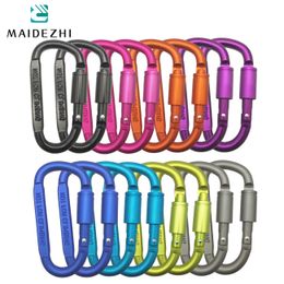 Carabiners 4 pcs Climbing Carabiner Aluminium Snap Hook Carabiner D-Ring Key Chain Clip Keychain Hiking Camp Outdoor Climbing Equipment 231005