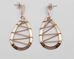 Dangle Earrings Punk Style Flash Deal Jewelry Individual Designer Rose Gold Color Water Drop Stainless Steel