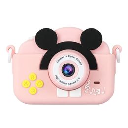 Toy Cameras Cartoon Kids Digital Camera Funny Educational Toy 20MP 1080P Camcorder HD Video Cameras For Toddler Birthday Christmas Gift 230928