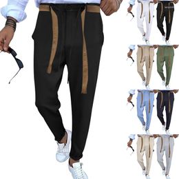 Men's Pants Casual Western Trouser Tube Loose Business Long Korean Style Trendy Crop Spring And Autumn