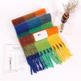 Cashmere scarfs womens scarf for Women essentials knit wrap neckerchiefs fsahion Plaid woolen shawls keep warm tassels echarpe Sch263P