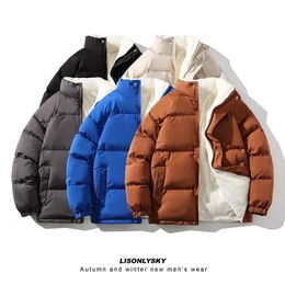 Men s Down Parkas Lamb Velvet Men Winter Fashion Warm Jackets Coat Outdoor Casual Thickening Large Size Wool Liner Jacket 231005